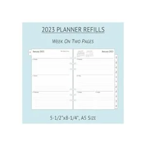 Recambio de planificador semanal y mensual 2023 para_3