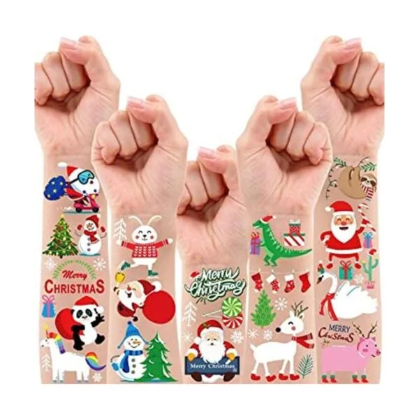 Partywind 90 estilos de tatuajes temporales de Navidad_1