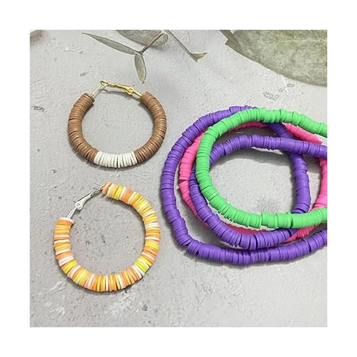 LIMAOLLY 3000 cuentas de arcilla planas y redondas de_7