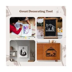 9 plantillas de pintura de belén de Navidad_7