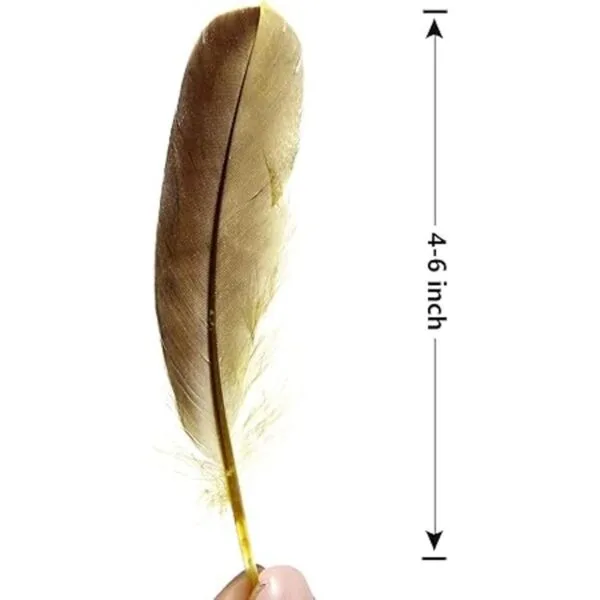 THARAHT 120 plumas amarillas de pato malva de 4 a 6_2