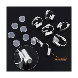 16 piezas de convertidores de aretes con clip parte_4