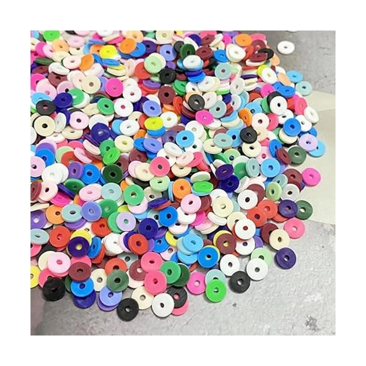 LIMAOLLY 3000 cuentas de arcilla planas y redondas de_5