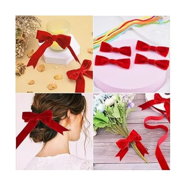 Hapeper Cinta de terciopelo de Navidad para envolver_6