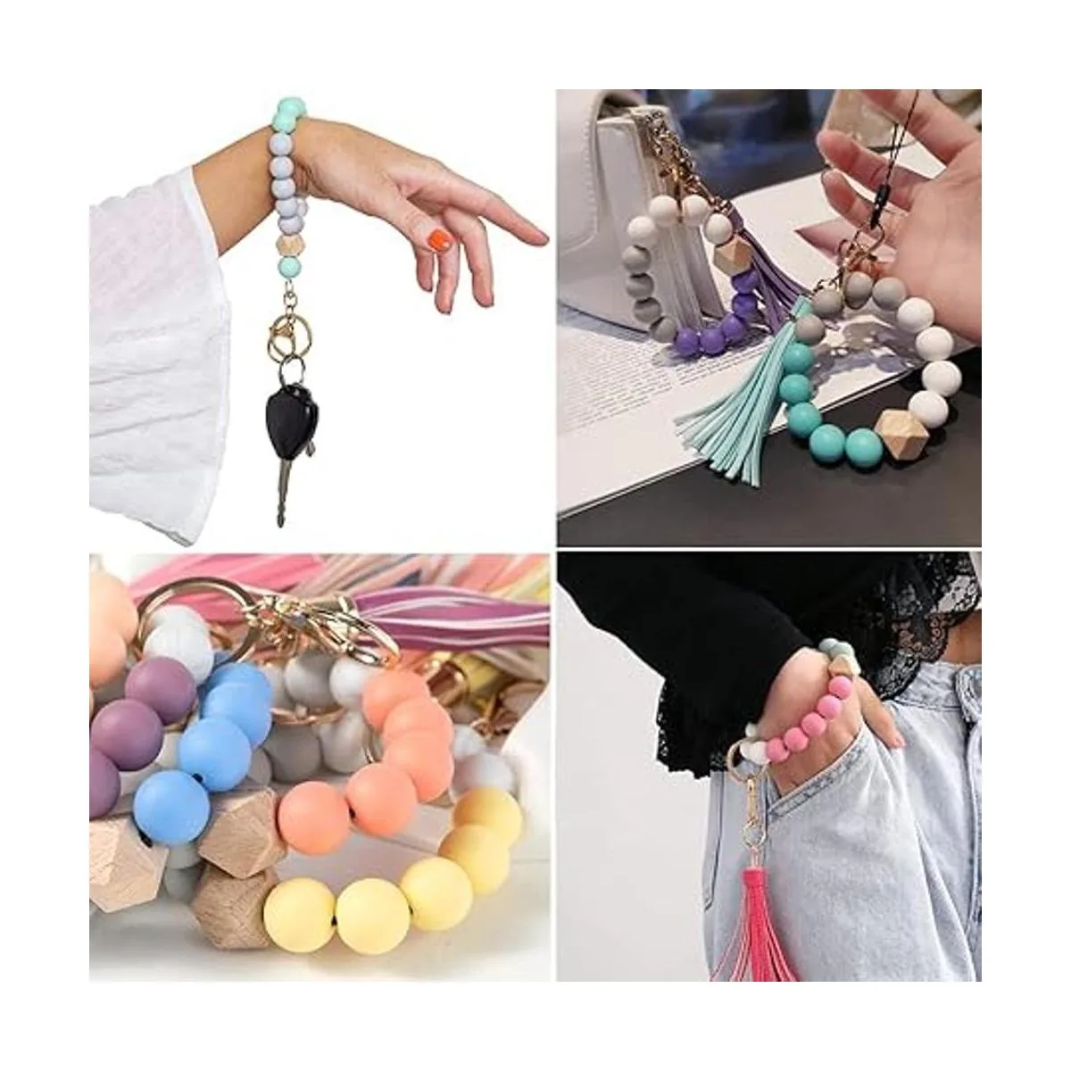 MIIIM Kit de 120 cuentas de silicona de 0.591 in cuentas_4