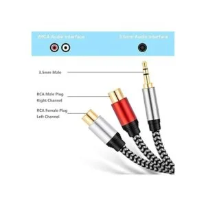 Morelecs Cable adaptador de audio estéreo de 0.138 in_5
