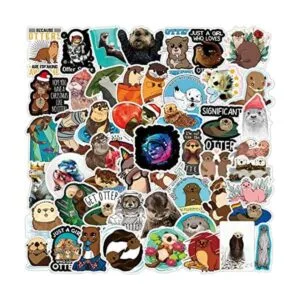 River Otter Calcomanías de animales de dibujos animados_1