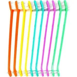 EASYA Cepillo de dientes de doble cabeza para perros_1