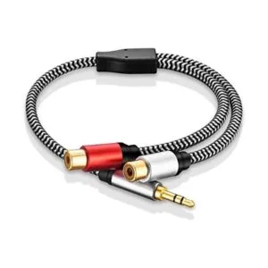 Morelecs Cable adaptador de audio estéreo de 0.138 in_1