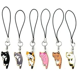 Juego de 6 dijes estéticos para teléfono celular kawaii_1