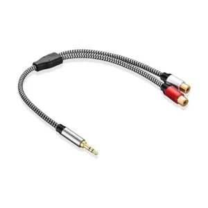 Morelecs Cable adaptador de audio estéreo de 0.138 in_3