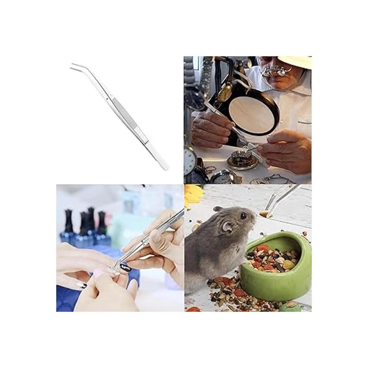 Auniwaig Pinzas de acero inoxidable de 4.92 pulgadas de_6