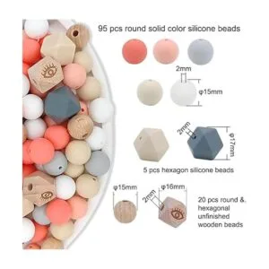 MIIIM Kit de 120 cuentas de silicona de 0.591 in cuentas_2