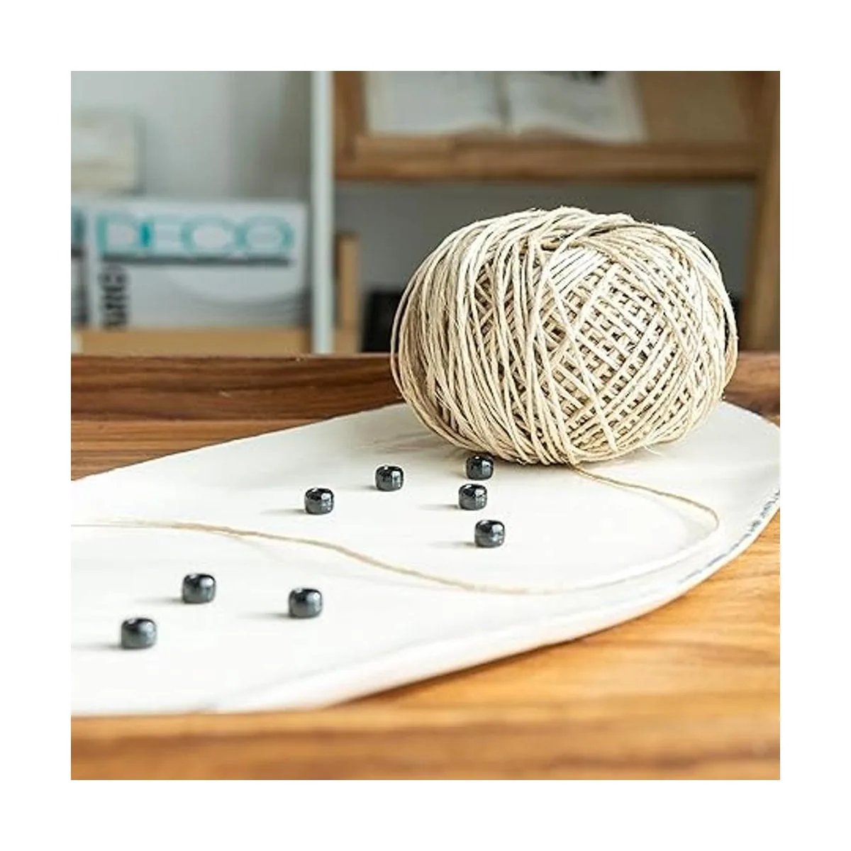 MAHITOI Rollo de fibras de cáñamo 100 naturales fuertes_2