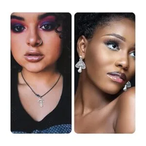 40 colgantes de plata envejecida con forma de hongo_7