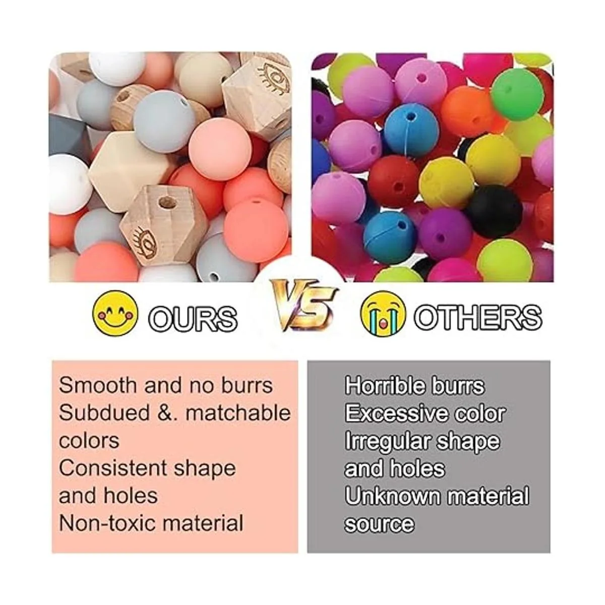 MIIIM Kit de 120 cuentas de silicona de 0.591 in cuentas_6