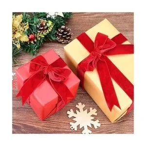 Hapeper Cinta de terciopelo de Navidad para envolver_4