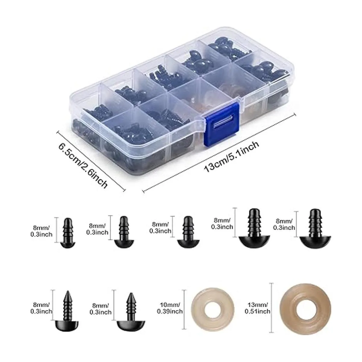 270 piezas de ojos y narices de seguridad ojos de_3