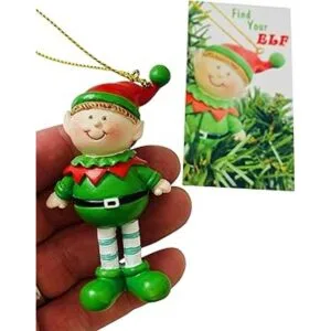 Juego de adornos de elfo para decoración de árbol de_3