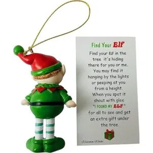 Juego de adornos de elfo para decoración de árbol de_4