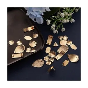 BEEFLYING 28 piezas de latón mixto de pendientes planos de_4