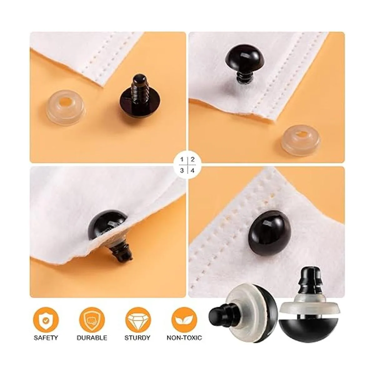 270 piezas de ojos y narices de seguridad ojos de_4