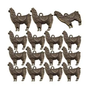 Hmjpng 50 dijes de alpaca colgantes de llama aleación_1