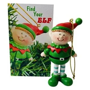 Juego de adornos de elfo para decoración de árbol de_1