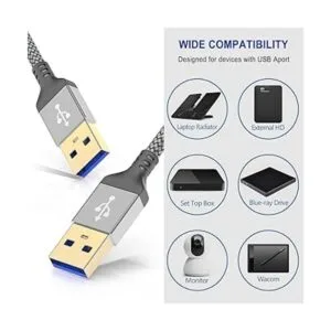 Cable USB A a USB A de 10 pies AkoaDa USB 3.0 macho a_7