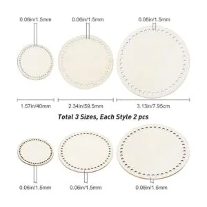 GORGECRAFT 6 piezas de 3 tamaños mini bolsa de ganchillo_2