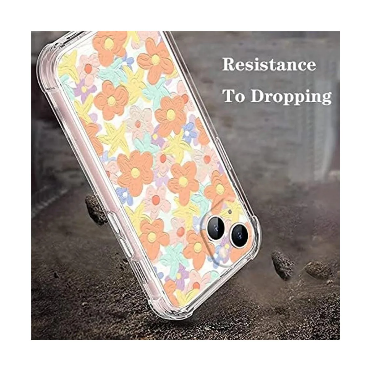 Funda compatible con iPhone 13 con flores diseño_5