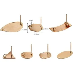 BEEFLYING 28 piezas de latón mixto de pendientes planos de_2