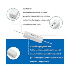 smseace 10 resistencias de cemento de cerámica de 10 W y 1_4