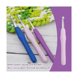 Ganchos de ganchillo de 3 tamaños mango ergonómico para_5
