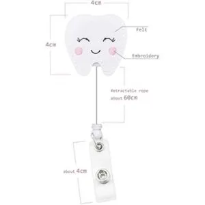 Carrete de identificación retráctil con forma de diente_2