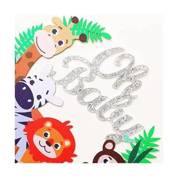 Oh Baby Animals Cake Topper Plata Brillante Acrílico para_3