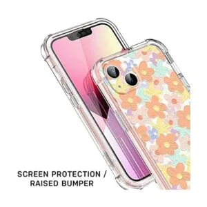 Funda compatible con iPhone 13 con flores diseño_3