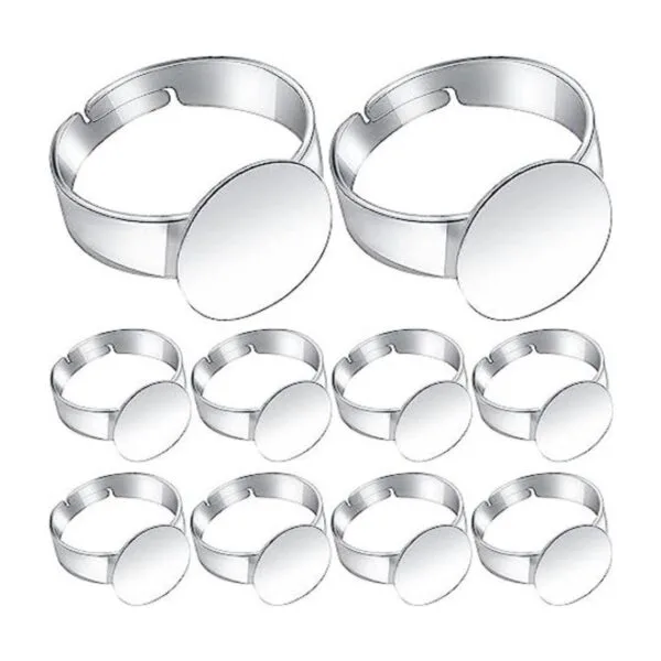 Aylifu 20 piezas de anillos en blanco y dorado ajustables_1