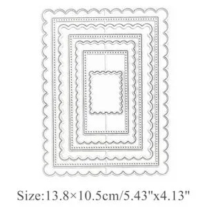 hinana Juego de 7 piezas con marco rectangular troqueles_2