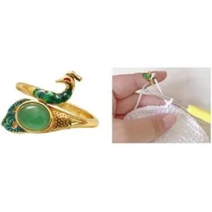 Anillo de guía de ganchillo ajustable anillo de dedo_4