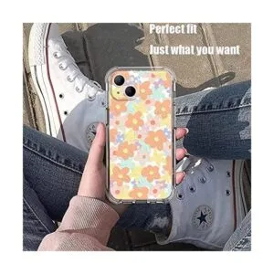 Funda compatible con iPhone 13 con flores diseño_4