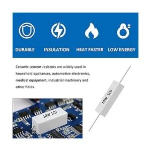 smseace 10 resistencias de cemento de cerámica de 10 W y 1_3