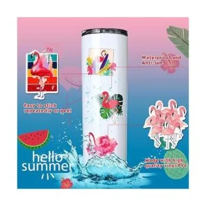 100 calcomanías de vinilo impermeables para botellas de_2