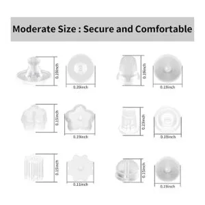 Juego de repuesto de silicona para aretes de tachuelas de_3