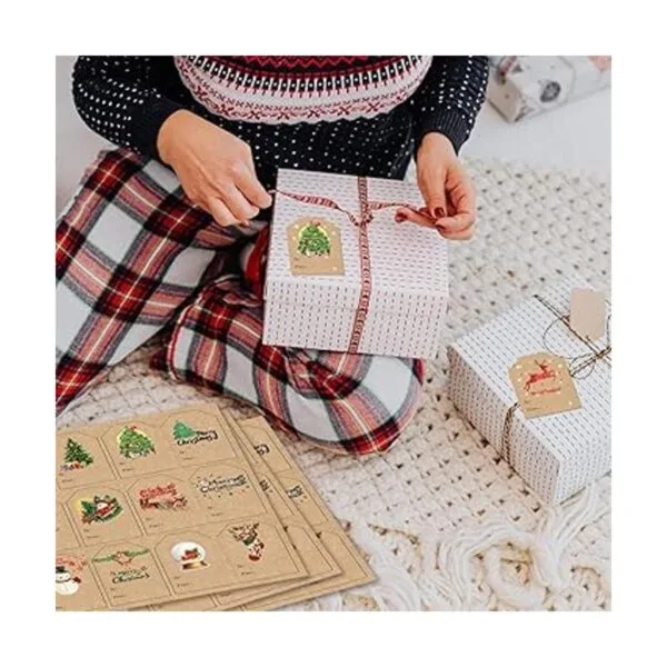 120 etiquetas de regalo de Navidad etiquetas de regalo_3