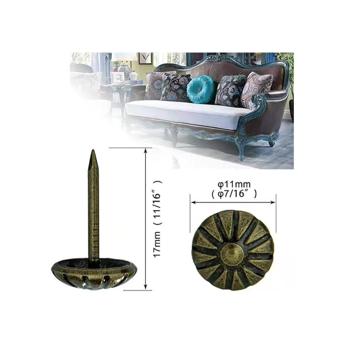 Tacks de tapicería para decoración de muebles clavos para_2