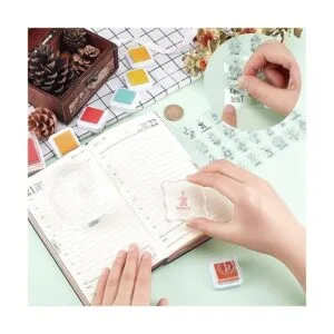 GLOBLELAND Sello de silicona transparente con patrón de_5