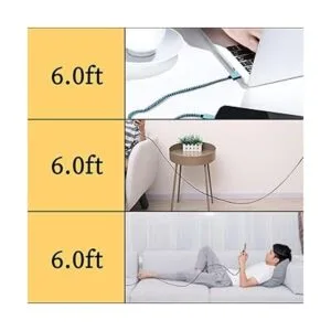 Cables C de carga rápida de 3A Teeind Tpc010 paquete de 2_3