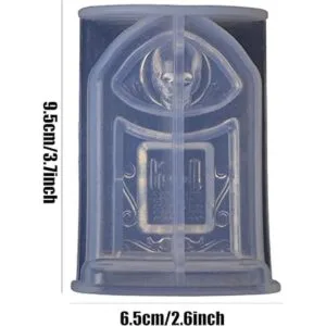 Molde de silicona de lápida de calavera de Halloween_2