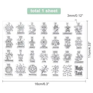 GLOBLELAND Sello de silicona transparente con patrón de_2